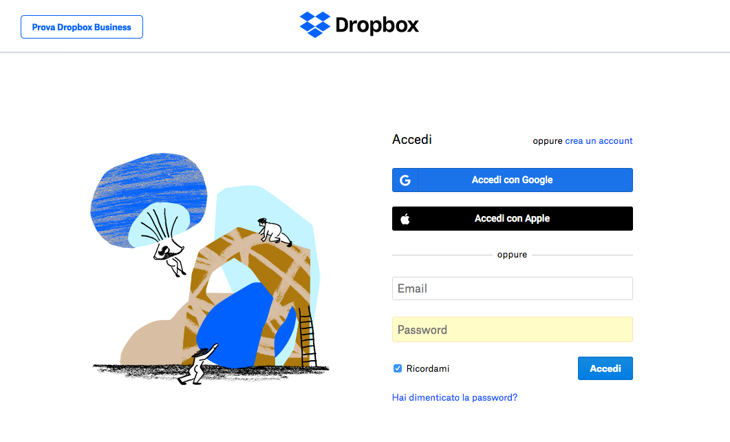 registrazione dropbox registrazione dropbox
